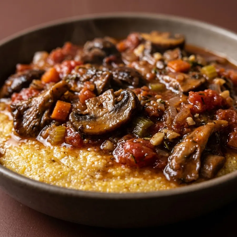 Ragu de cogumelos com polenta, foto 2