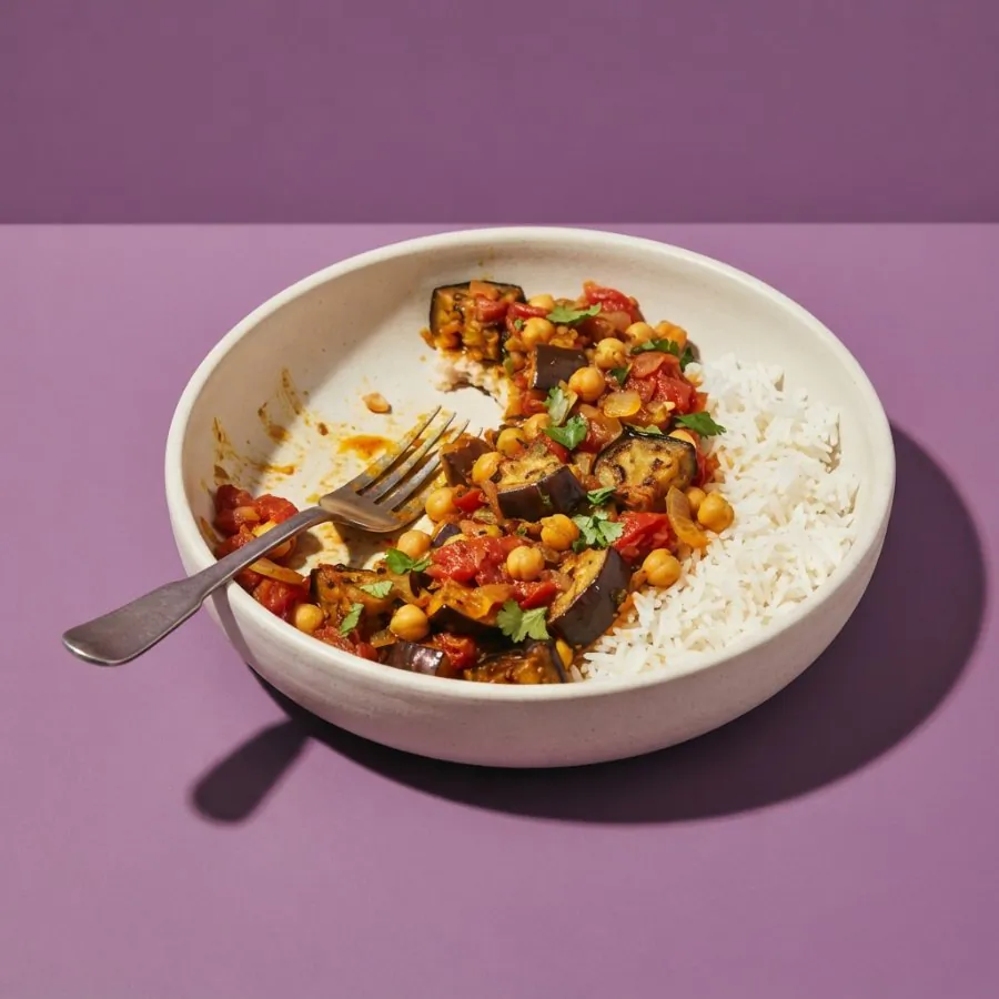 Aubergine and chickpea curry, photo 3