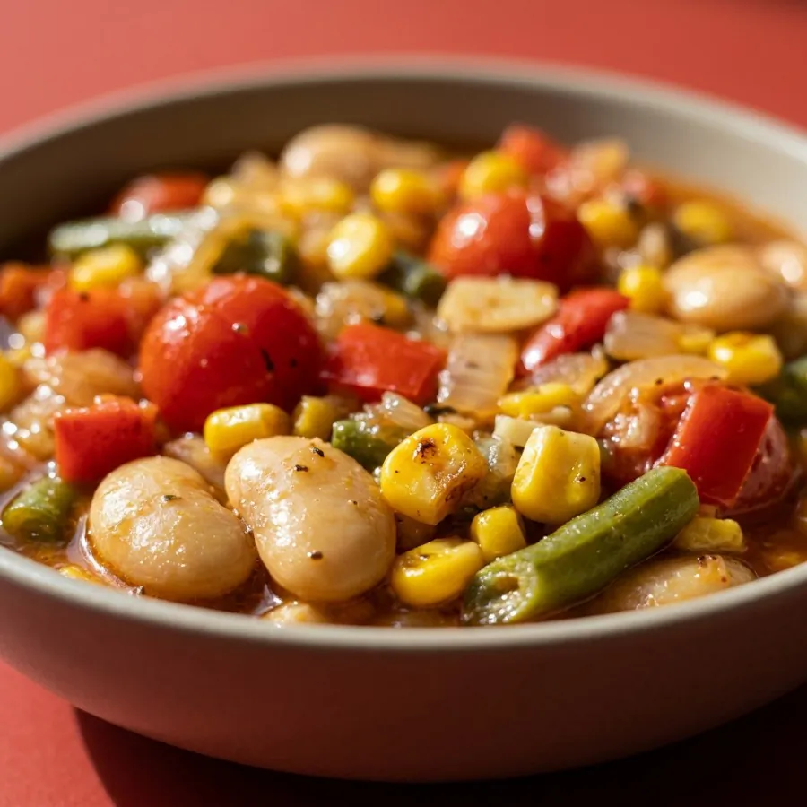 Estofado de maíz dulce y judiones al estilo succotash, foto 2