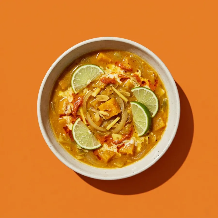 Kürbis-Limetten-Suppe nach thailändischer Art