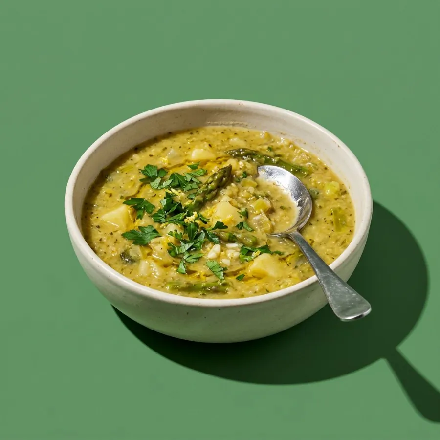 Asparagus and potato soup, photo 3