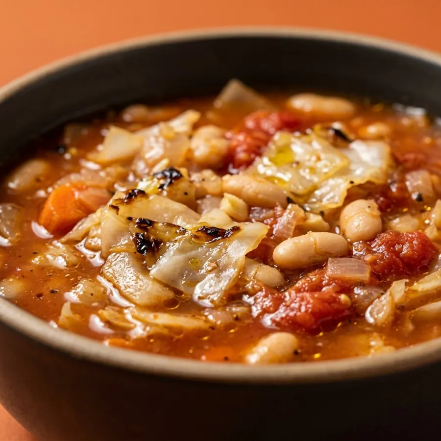 Soupe fumée au chou et aux haricots blancs, photo 2