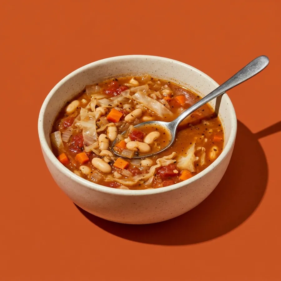 Soupe fumée au chou et aux haricots blancs, photo 3