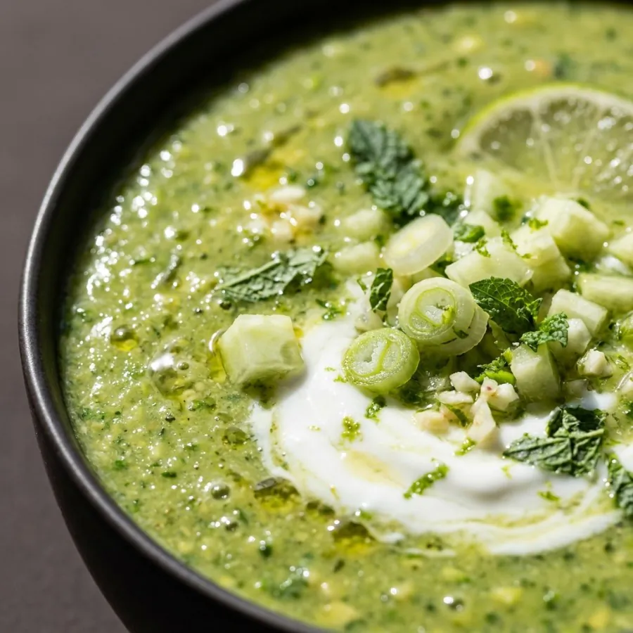 Chilled avocado and cucumber soup, photo 2