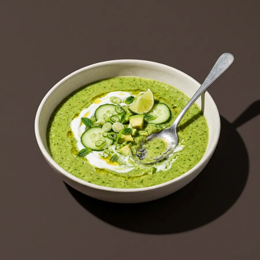 Chilled avocado and cucumber soup, photo 3