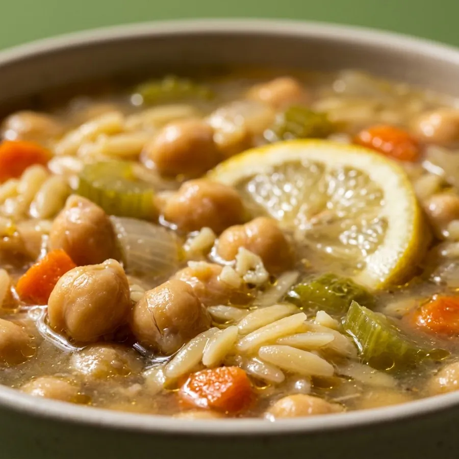 Sopa de grão-de-bico e orzo com limão-siciliano, foto 2