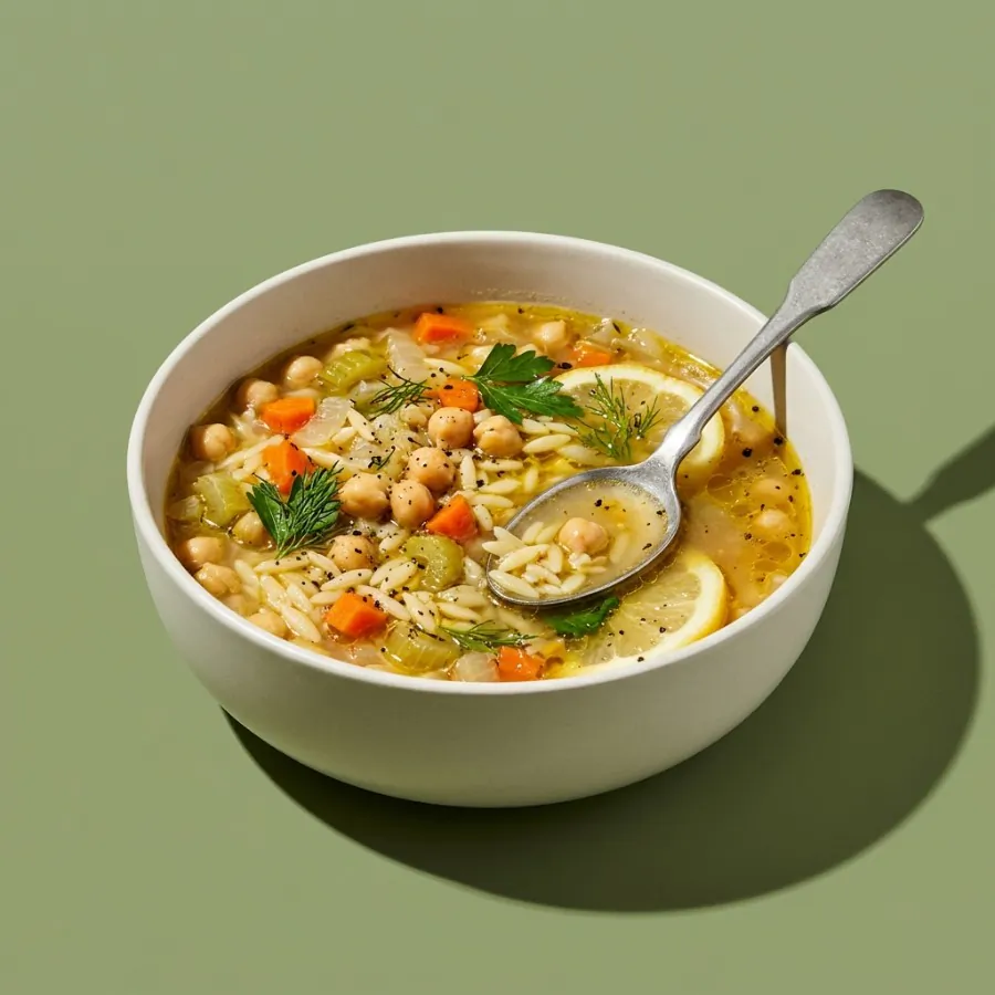 Sopa de grão-de-bico e orzo com limão-siciliano, foto 3