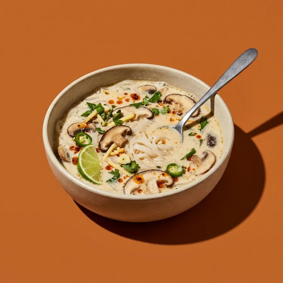 Coconut, lime and mushroom soup, photo 3