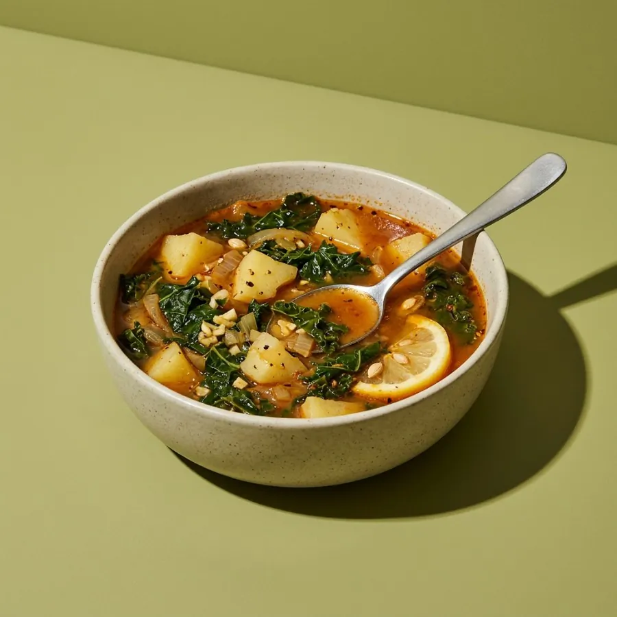 Kale, potato and paprika soup, photo 3
