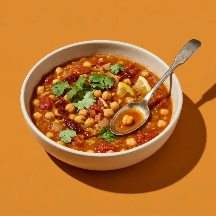 Soupe de pois chiches, tomate et harissa, photo 3
