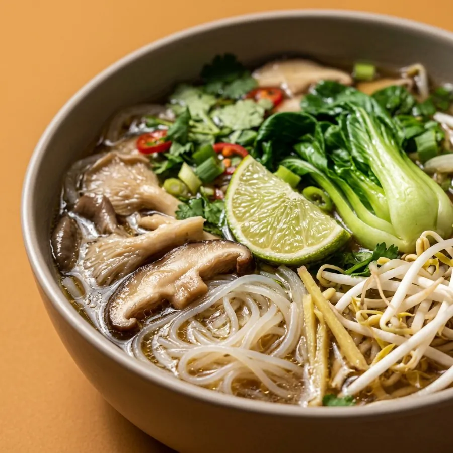 Sopa de champiñones al estilo pho, foto 2