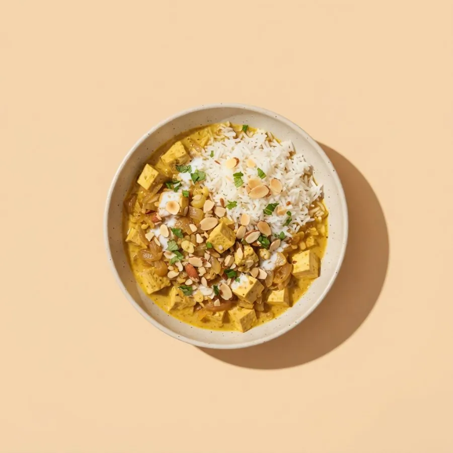 Korma com amêndoas