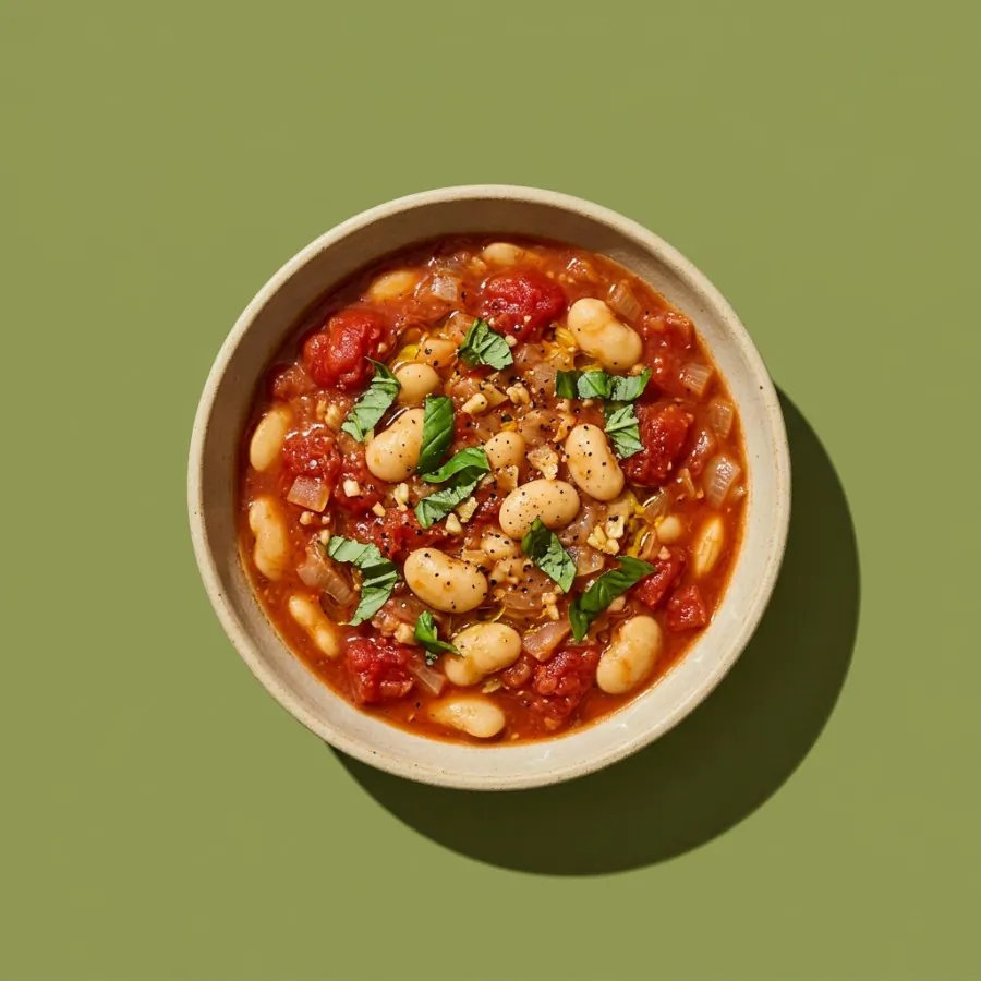 Smoky tomato and butter bean soup