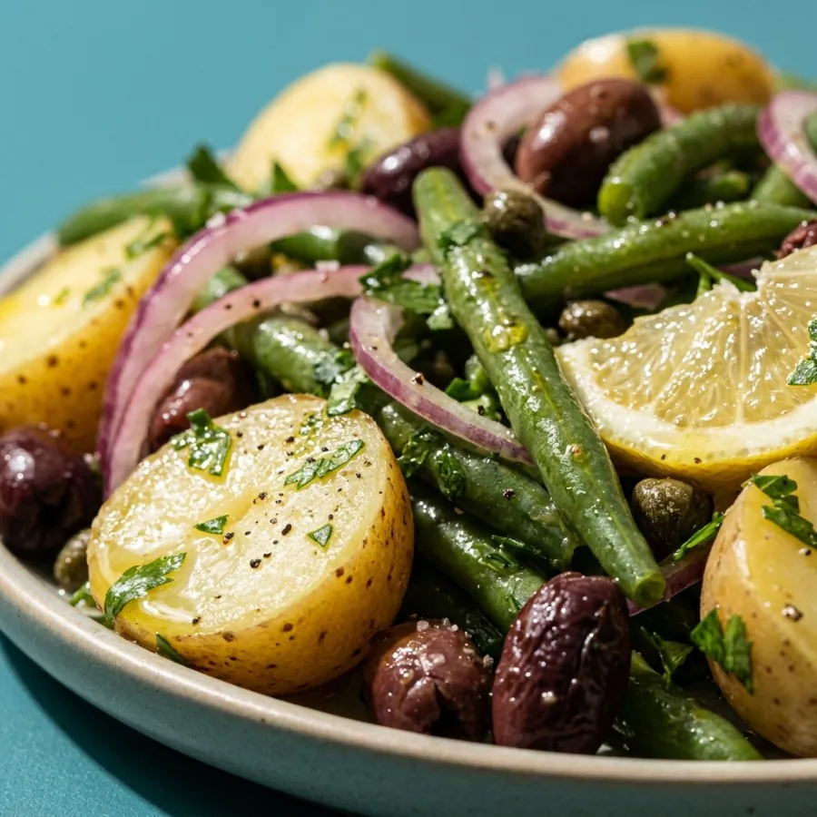 Insalata di patate e fagiolini in stile nizzarda, foto 2