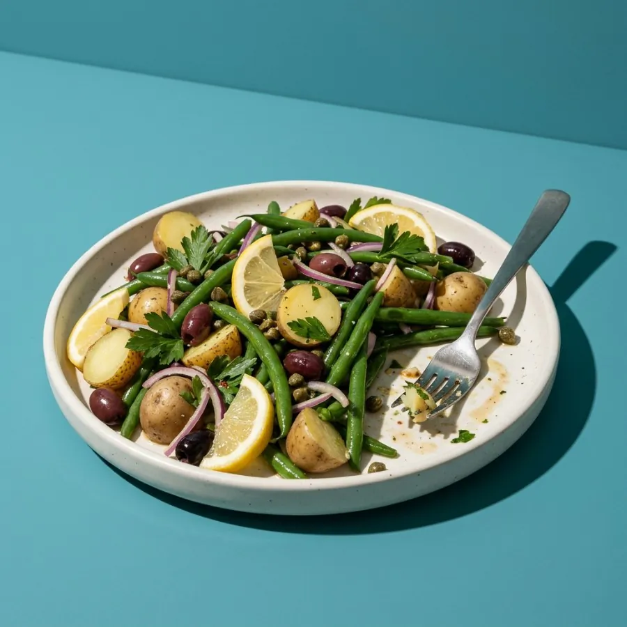 Insalata di patate e fagiolini in stile nizzarda, foto 3