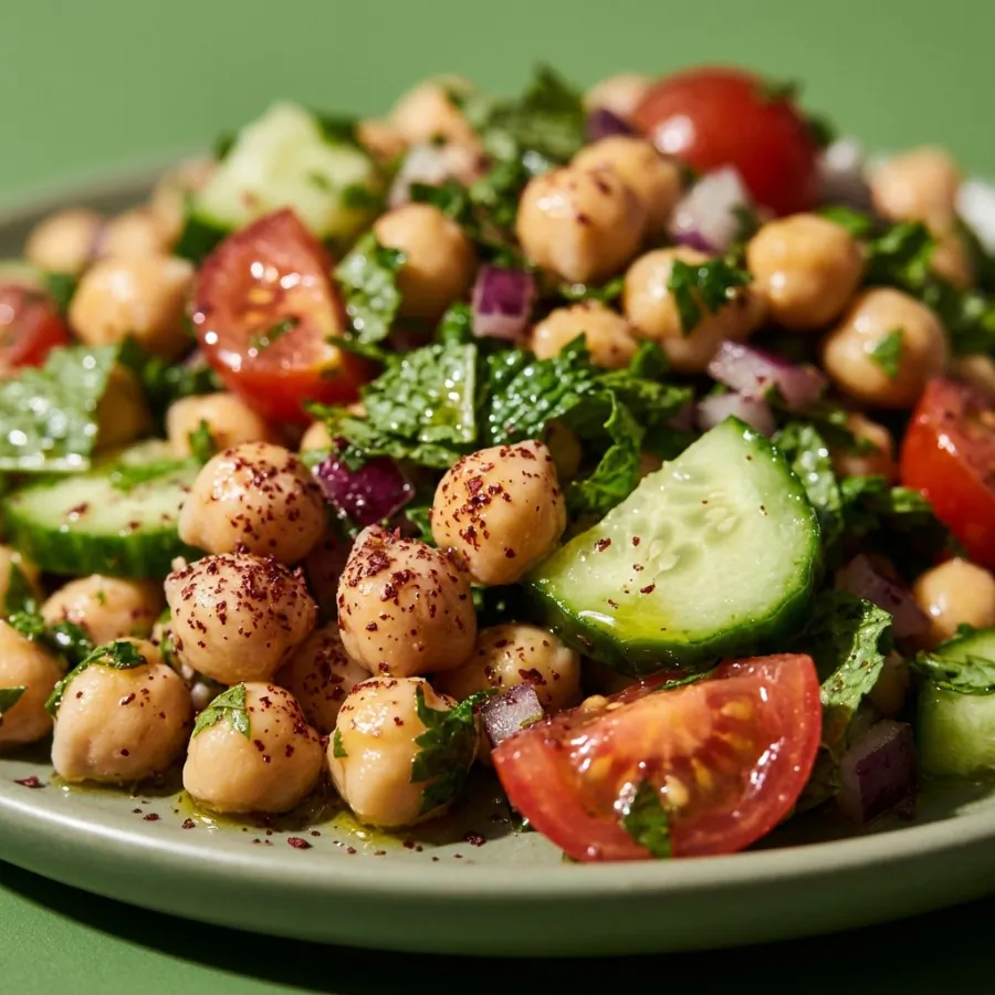 Chickpea salad with sumac and mint, photo 2