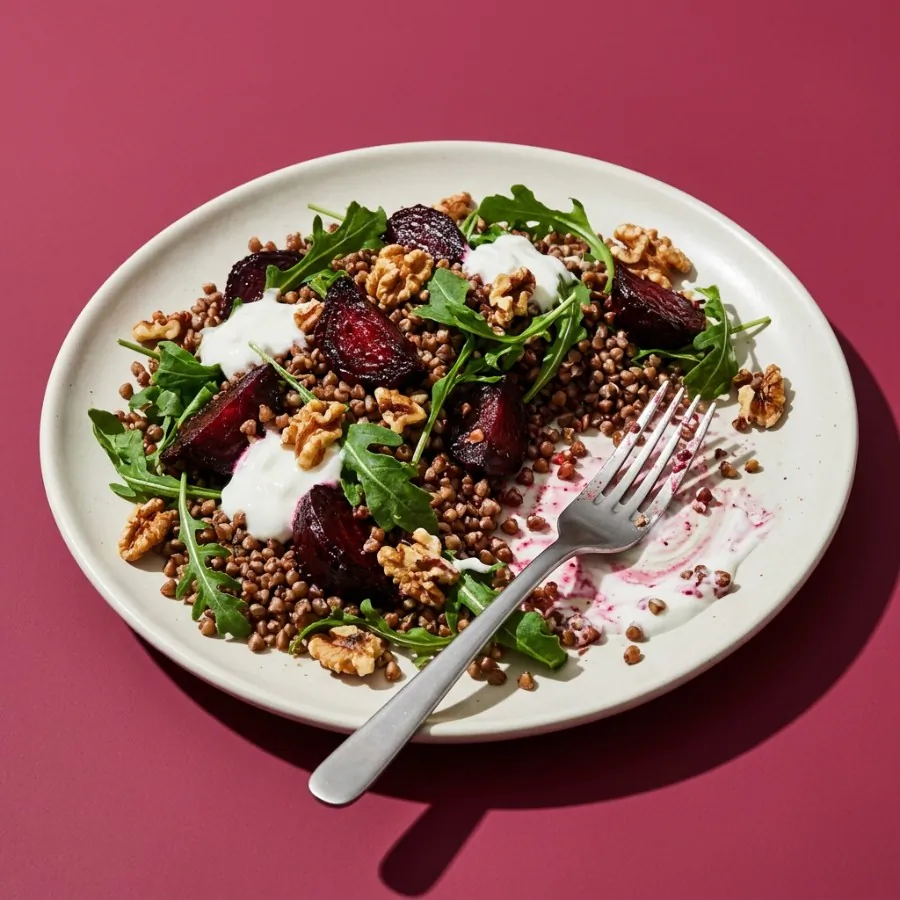 Buchweizensalat mit gerösteter Roter Bete und Walnüssen, Foto 3