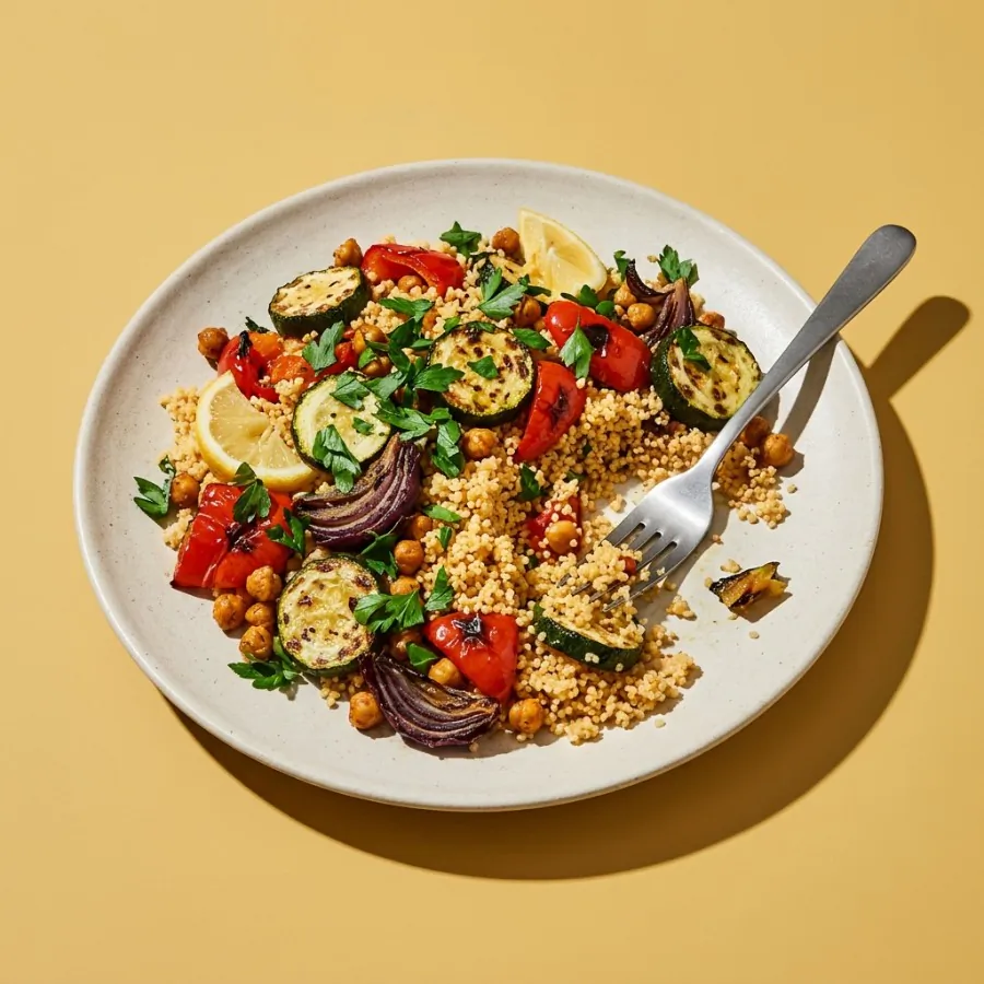 Roast courgette, pepper and couscous salad, photo 3