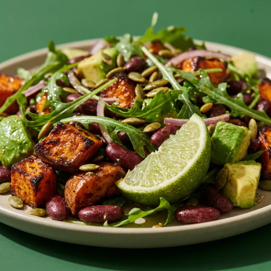 Salada de batata-doce assada e feijão-vermelho com limão, foto 2
