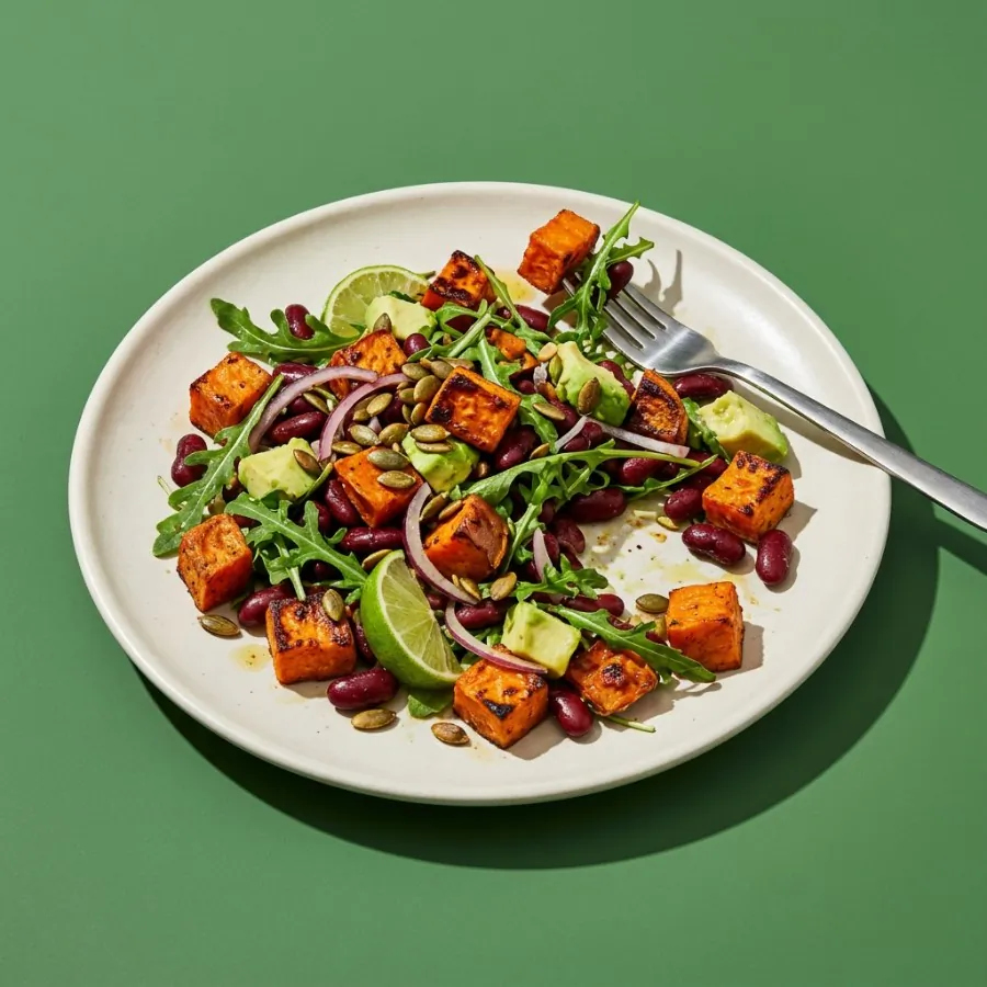Salada de batata-doce assada e feijão-vermelho com limão, foto 3