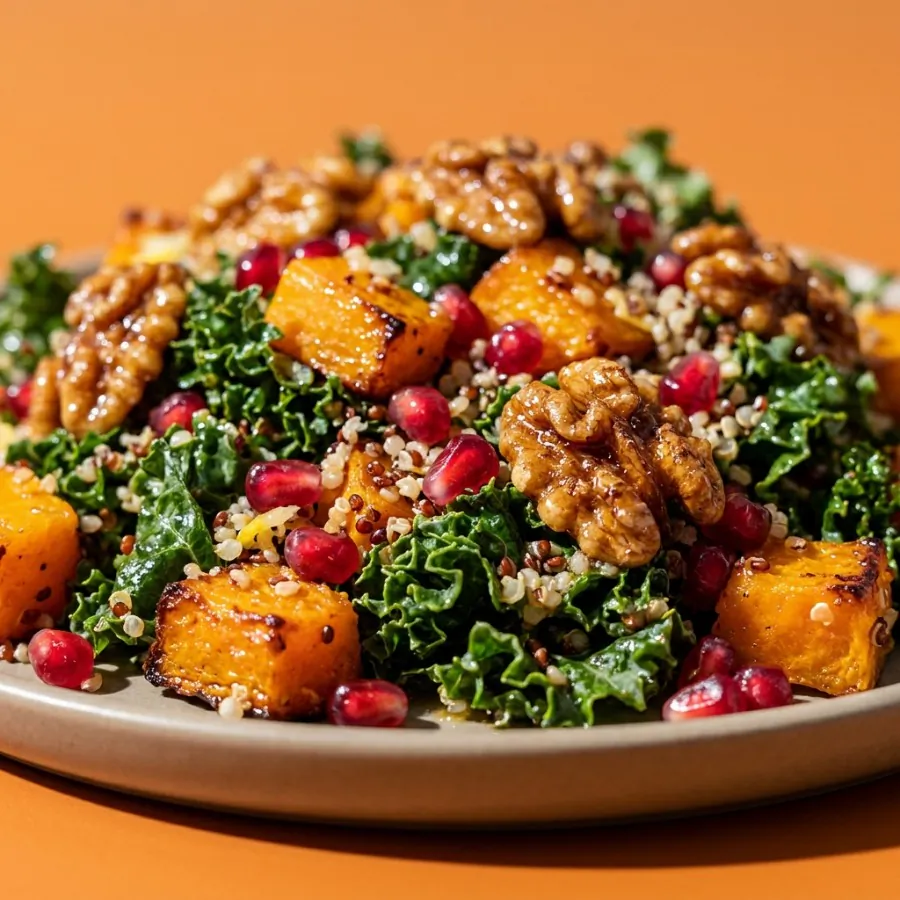 Squash, kale and quinoa salad with maple walnuts, photo 2