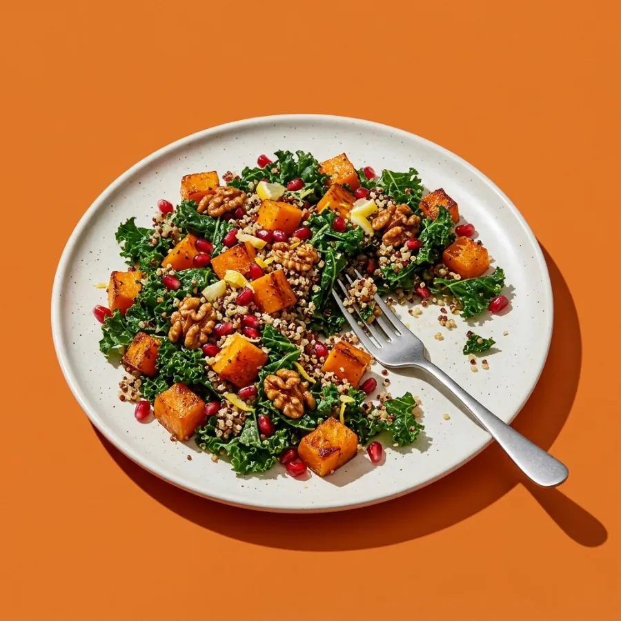 Squash, kale and quinoa salad with maple walnuts, photo 3