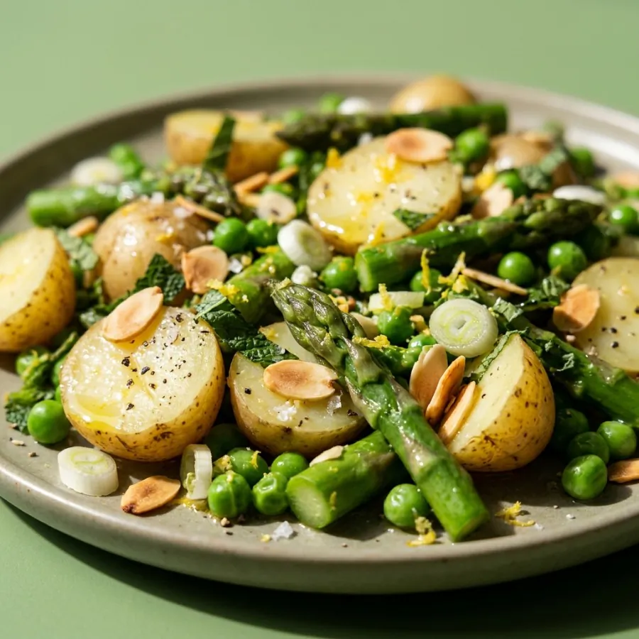 Asparagus, new potato and pea salad, photo 2
