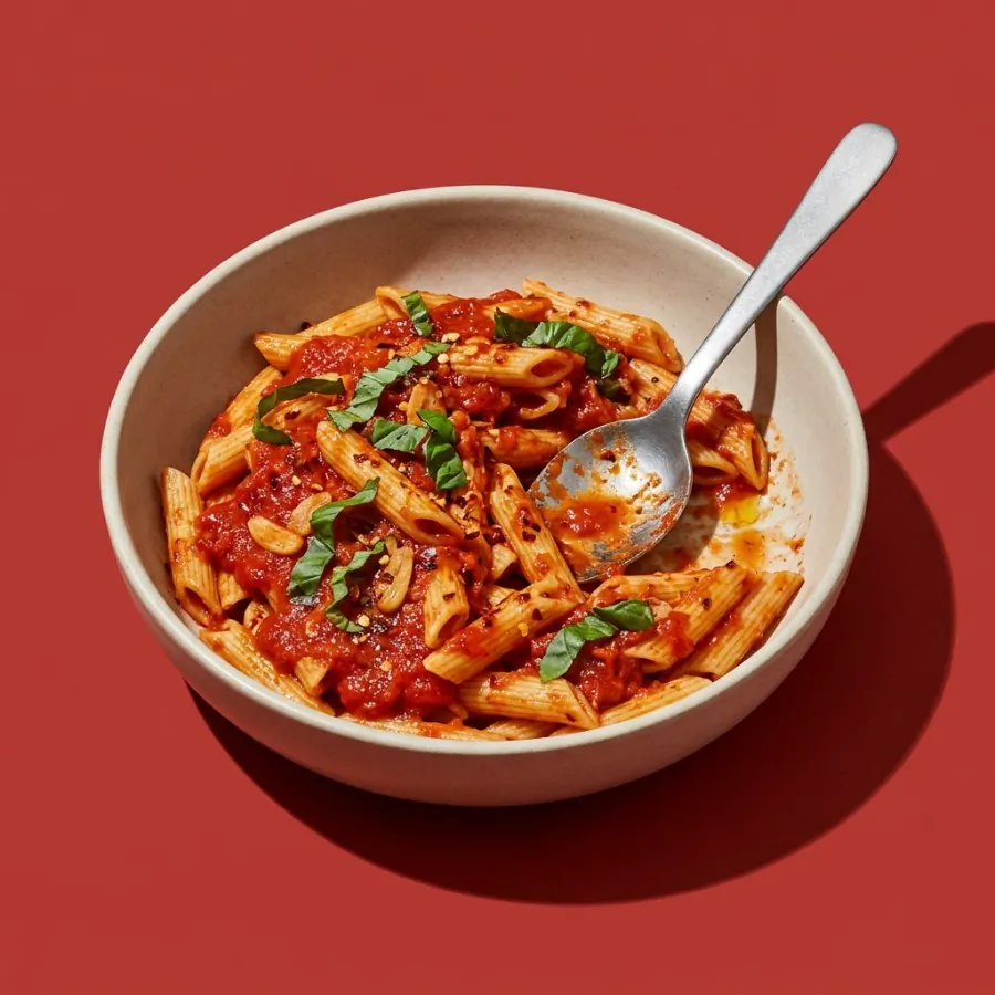 Arrabbiata con ajo y albahaca, foto 3