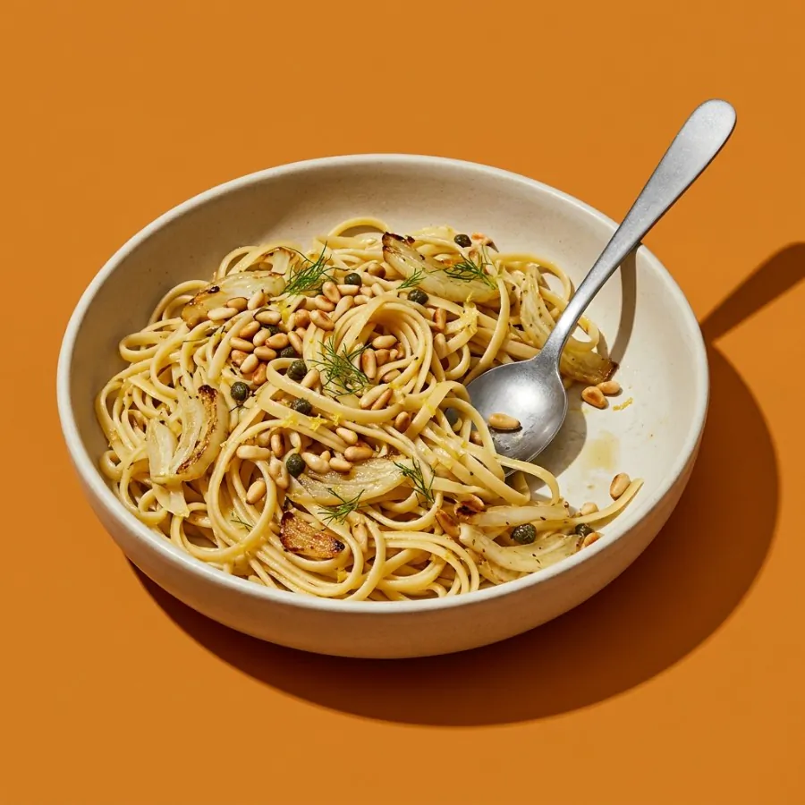 Pasta al finocchio e limone con pinoli, foto 3