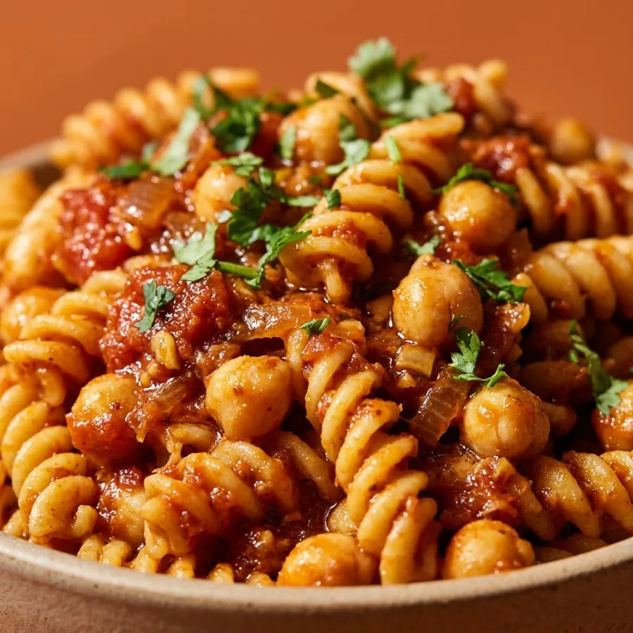 Harissa tomato pasta with chickpeas, photo 2