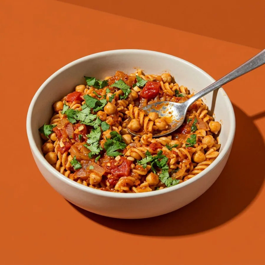 Harissa tomato pasta with chickpeas, photo 3