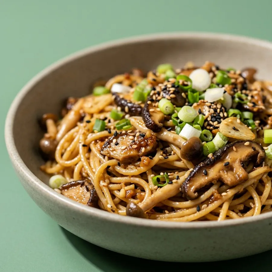 Spaghetti ai funghi e miso, foto 2