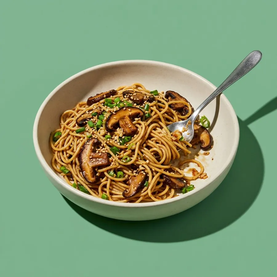 Spaghetti ai funghi e miso, foto 3