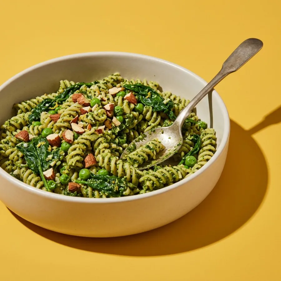 Macarrão com pesto de espinafre e amêndoas, foto 3