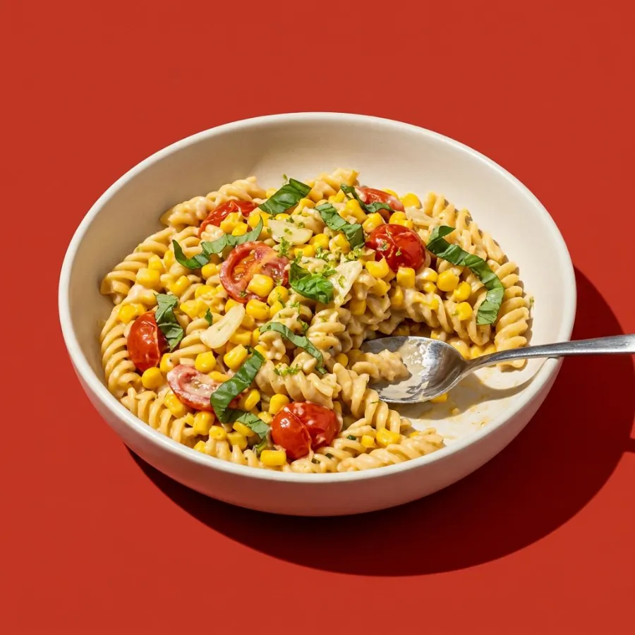 Sweetcorn and basil pasta, photo 3