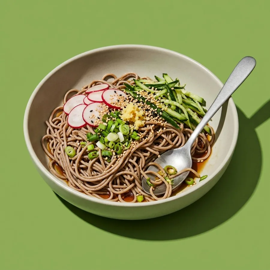 Cold soba with radish and spring onion, photo 3