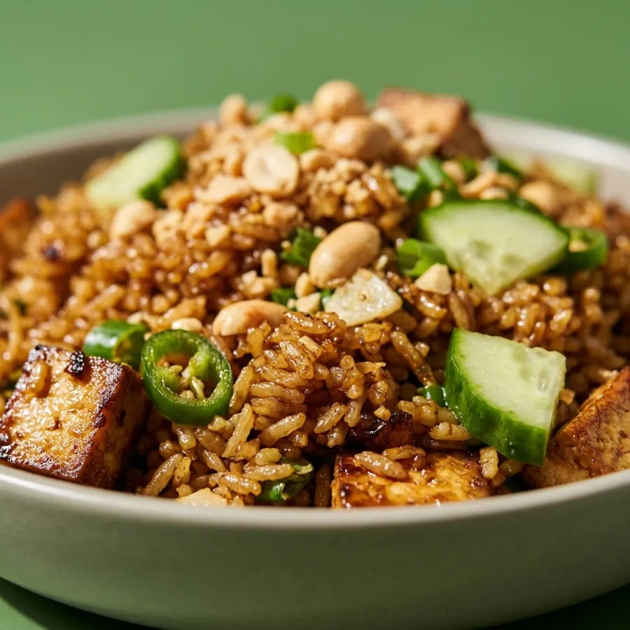 Riso saltato stile nasi goreng con cetriolo, foto 2