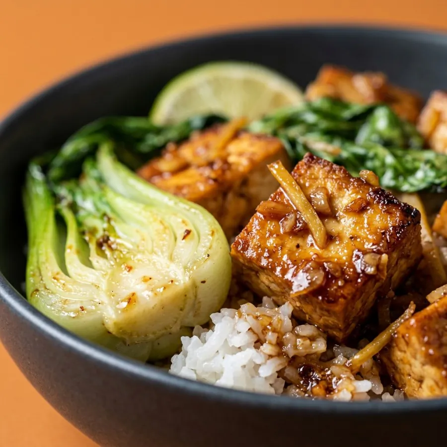 Caramelised ginger tofu with pak choi, photo 2
