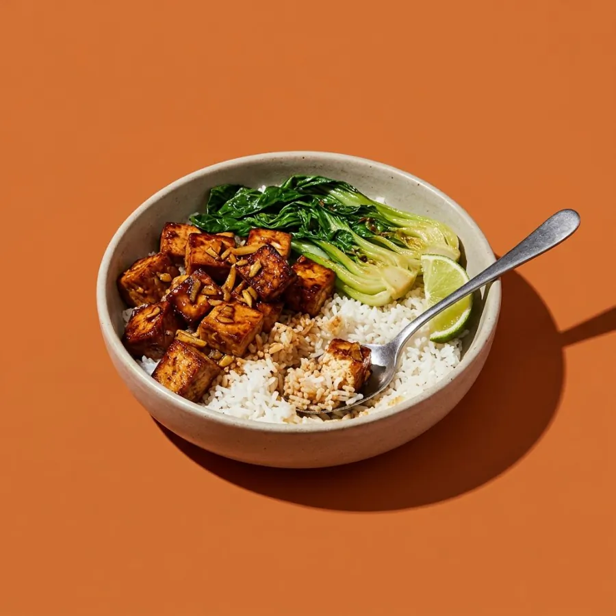 Caramelised ginger tofu with pak choi, photo 3