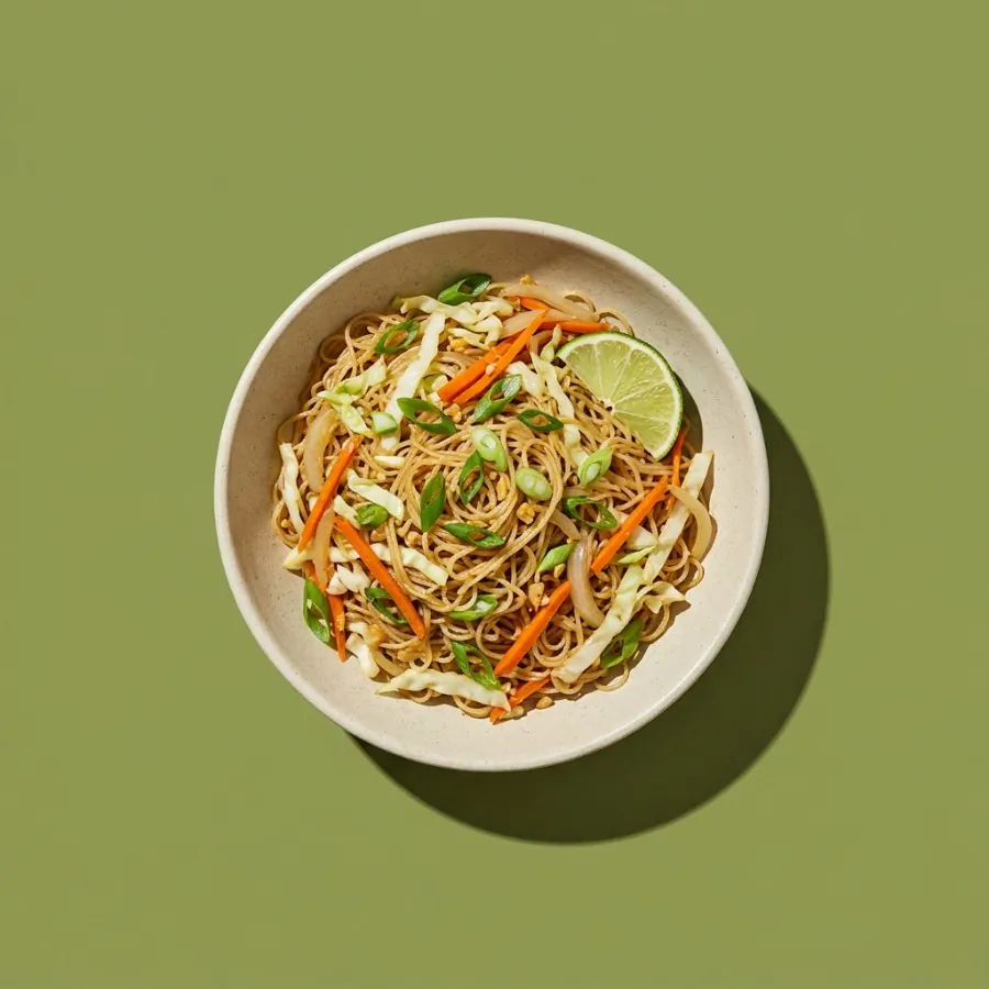 Nouilles de riz façon pancit au chou et à la carotte
