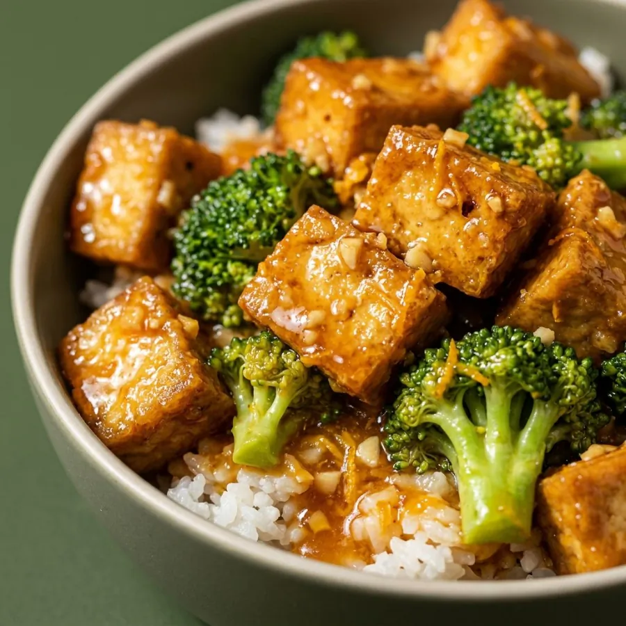 Orange tofu with broccoli, photo 2