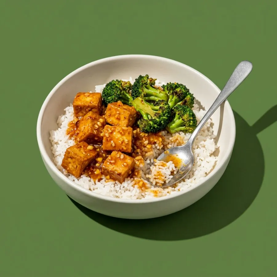 Orange tofu with broccoli, photo 3