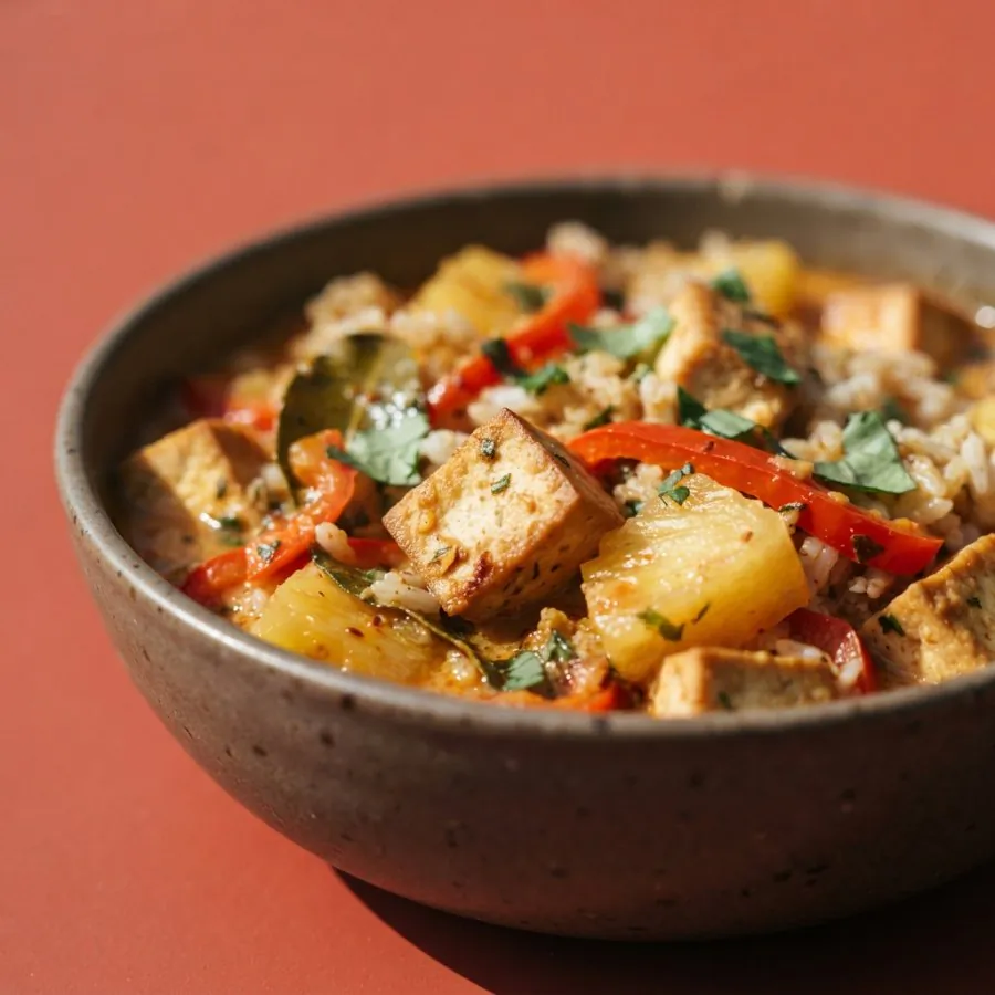 Curri rojo de piña y tofu, foto 2