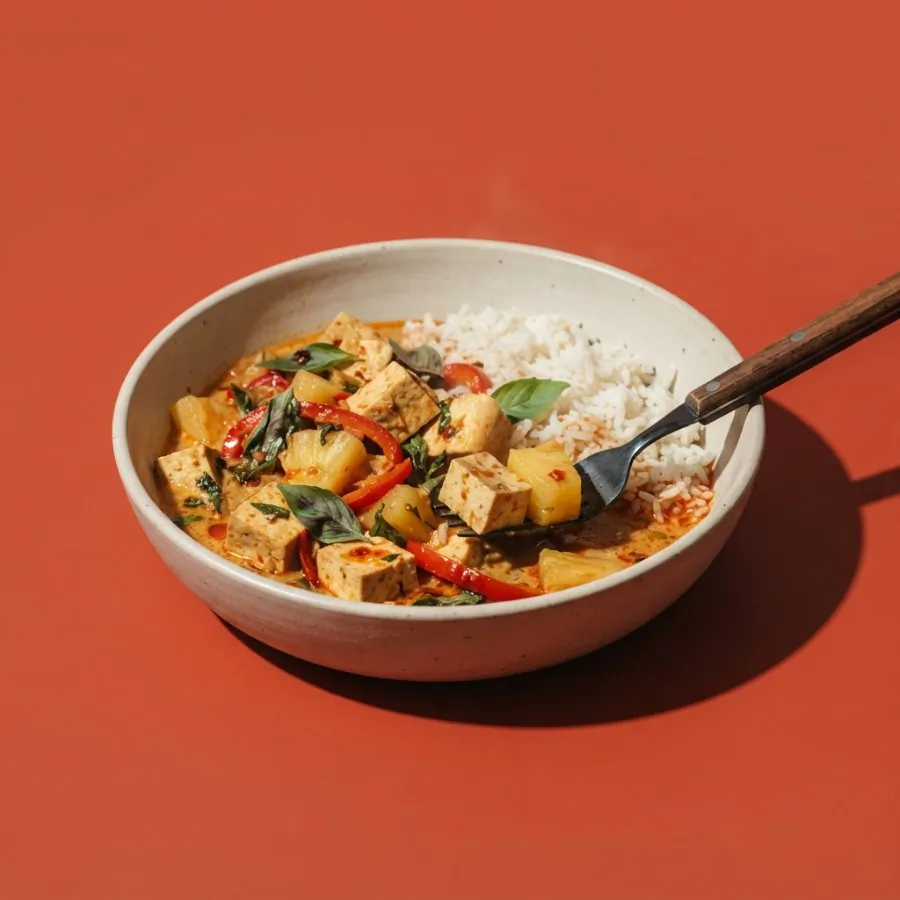 Curri rojo de piña y tofu, foto 3