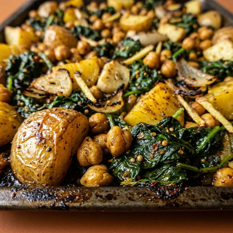 Bandeja al horno de saag aloo con garbanzos, foto 2