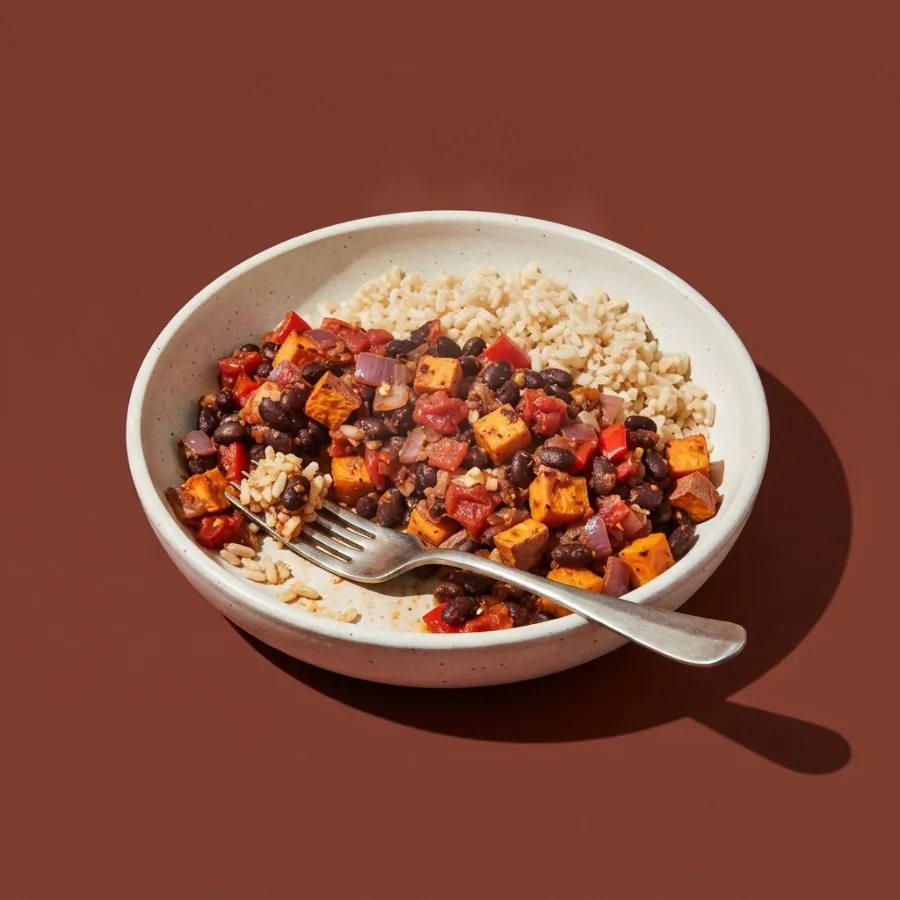 Chili di fagioli neri e patate dolci, foto 3
