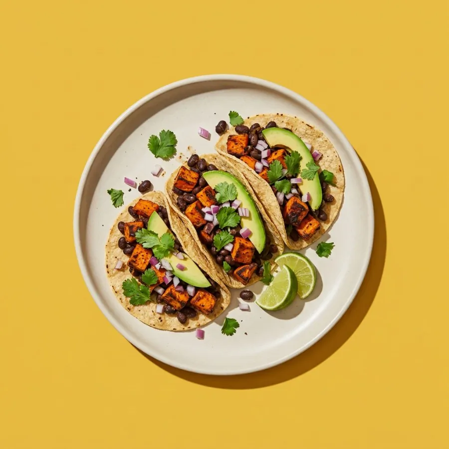 Sweet potato and black bean tacos