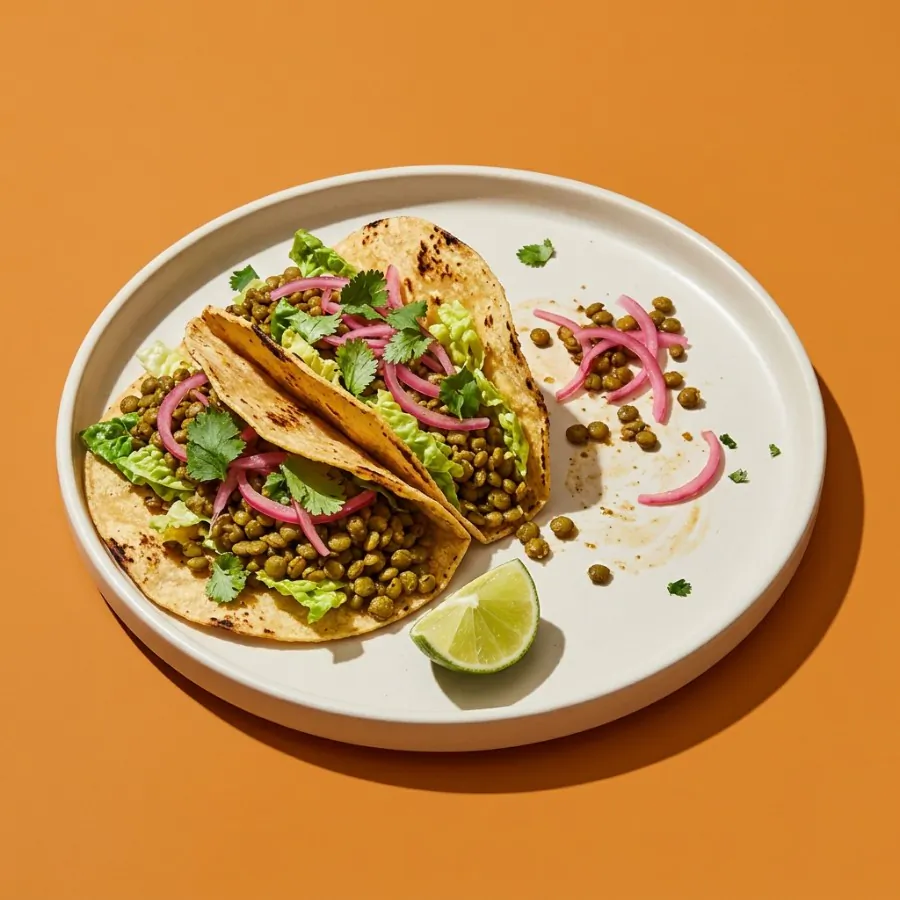 Spiced lentil tacos with pickled onion, photo 3