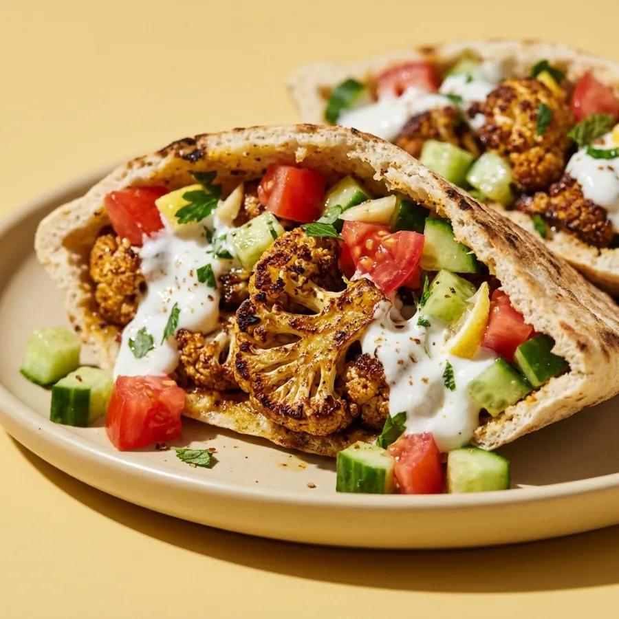 Roast cauliflower shawarma pittas, photo 2