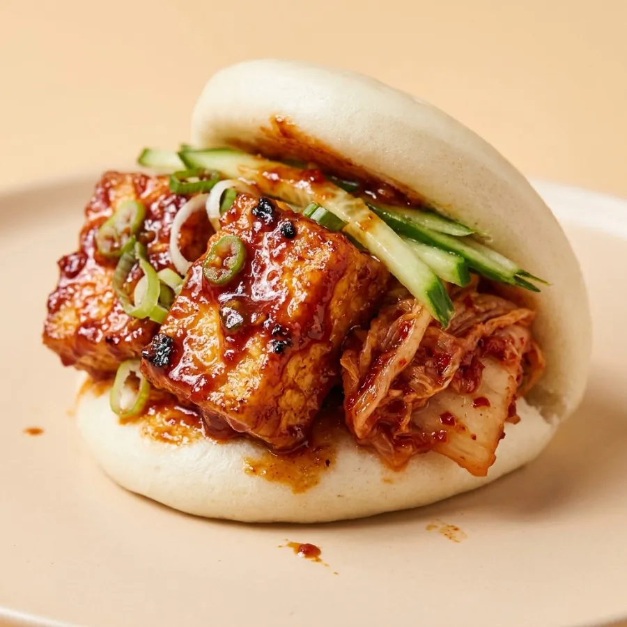 Pains bao au tofu gochujang et kimchi, photo 2